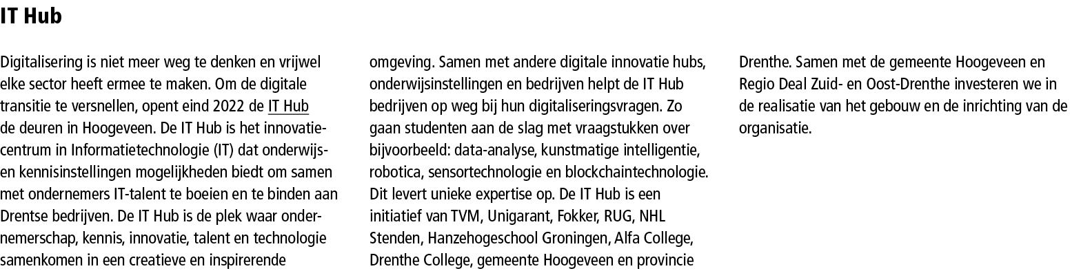 IT Hub Digitalisering is niet meer weg te denken en vrijwel elke sector heeft ermee te maken. Om de digitale transiti...