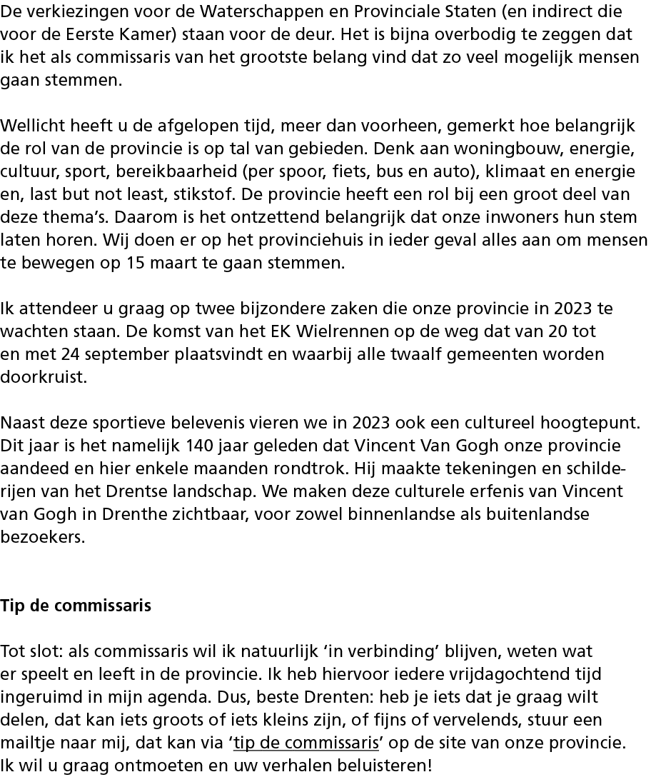 De verkiezingen voor de Waterschappen en Provinciale Staten (en indirect die voor de Eerste Kamer) staan voor de deur...