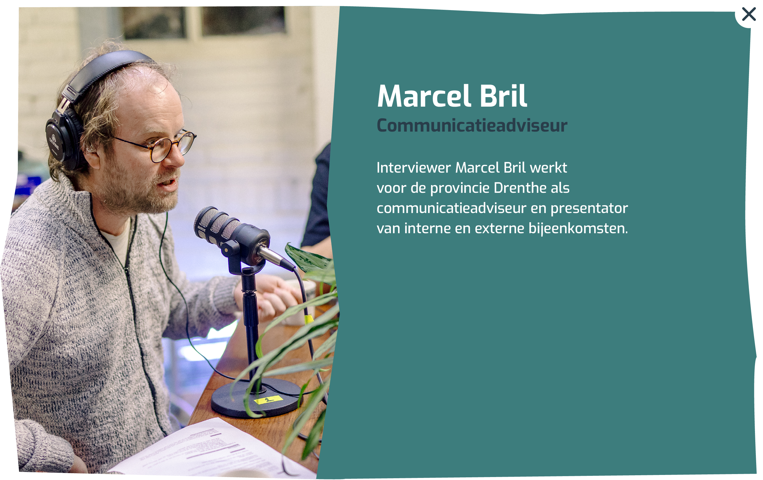Marcel Bril Communicatieadviseur,Interviewer Marcel Bril werkt voor de provincie Drenthe als communicatieadviseur en ...